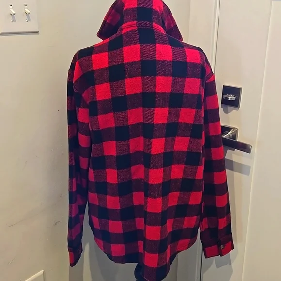 Simply Southern Red and Black Plaid Jacket - Picture 3 of 5